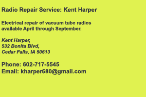 Kent Harper Radio Repair Services