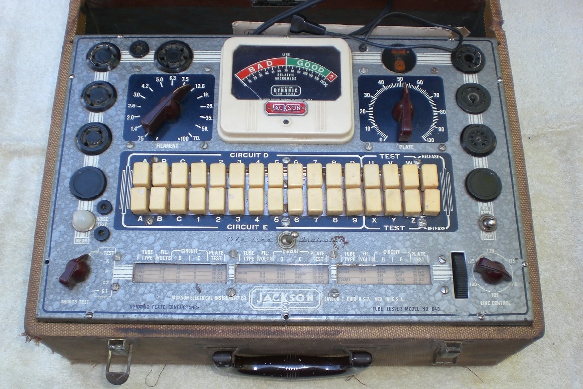 Jackson Tube Tester Model No. 648 IARCHS Radio Collector Club