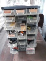 parts cabinet with misc. parts