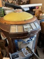 yellow seeburg jukebox